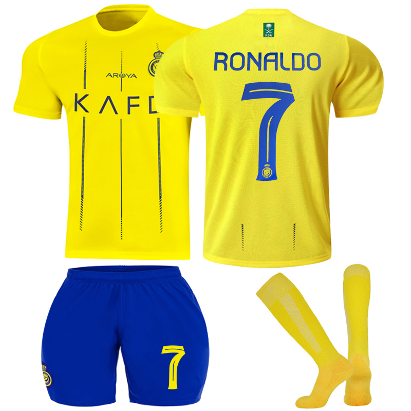 Al-Nassr FC Kids Football Shirt 23-24 No. 7 Ronaldo HOME 18