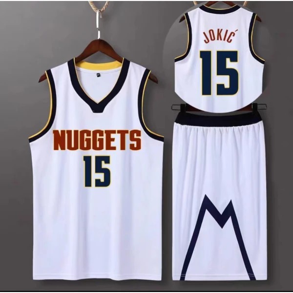 Sportswear Nikola Jokic Denver Nuggets Basketball Jersey 15 Adult Basketball Jersey Classic White Classic White Classic White 4XS（110-120cm）