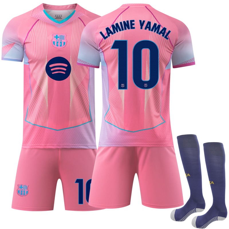 2025-2026 Barcelona Special Edition Football Shirt for Kids and Adults with Socks No.10 Yamal No.10 Yamal S