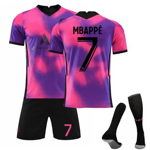 Football Set Football Shirt Training Suit No. 7 Mbappe kids 26(140-150cm)