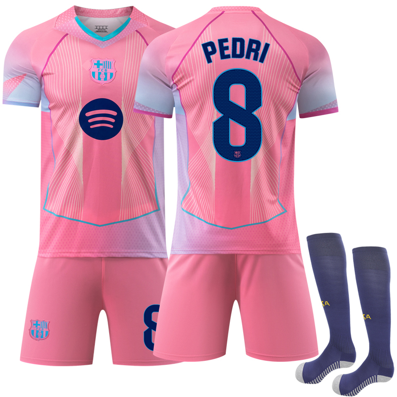 2025-2026 Barcelona Home Special Edition Kids Football Shirt No.8 Pedri No.8 Pedri No.8 Pedri Adult S
