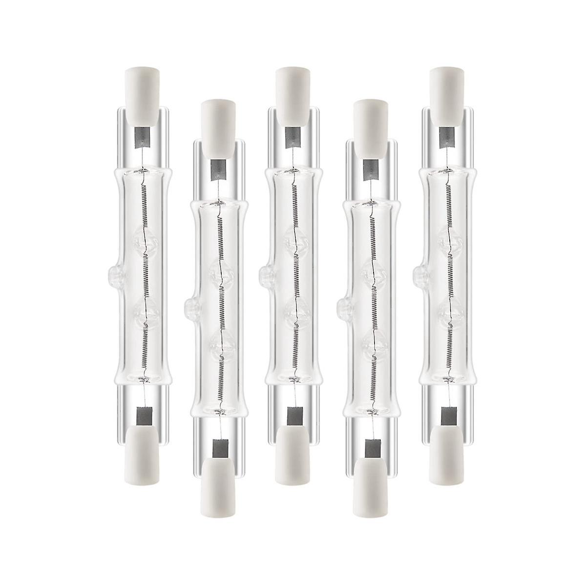 5-pack R7s 118mm 200W 230V, R7s Halogen Linear Light Source, Dimmable Halogen Lamp for Construction Works_MGF 200W