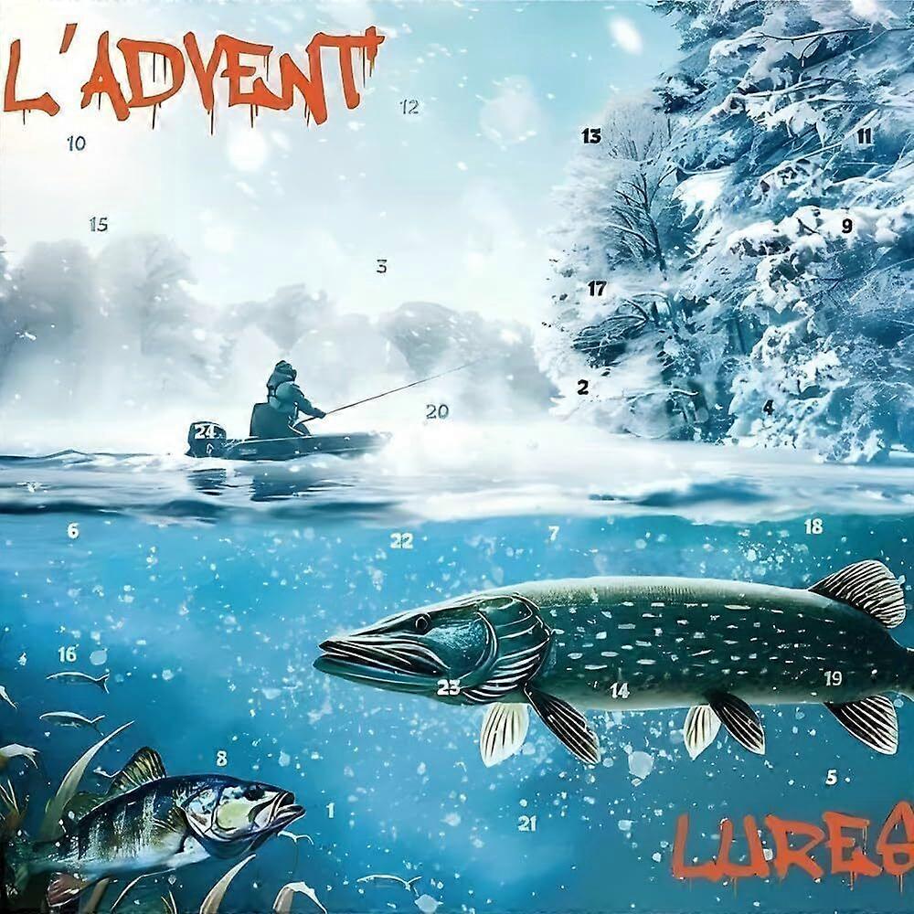 LADVENTLURES 2024, Fishing Advent Calendar, Fishing Bait Christmas Gifts Carnivorous