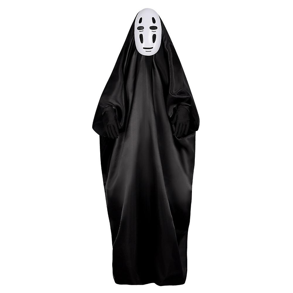 Cosplay Costume Spirited Away No Face Kaonashi Cosplay Costume Halloween Decoration Party Costume Mask Clothing Gloves Set Gifts_yux