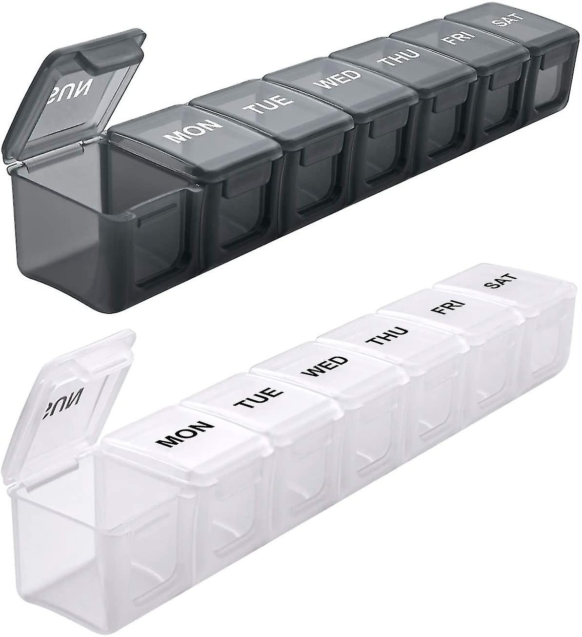 pcs Oversized Weekly Pill Organizer Box 2-pack, You Can Carry The Daily Pill Box Oversized Every Week Medicine Box