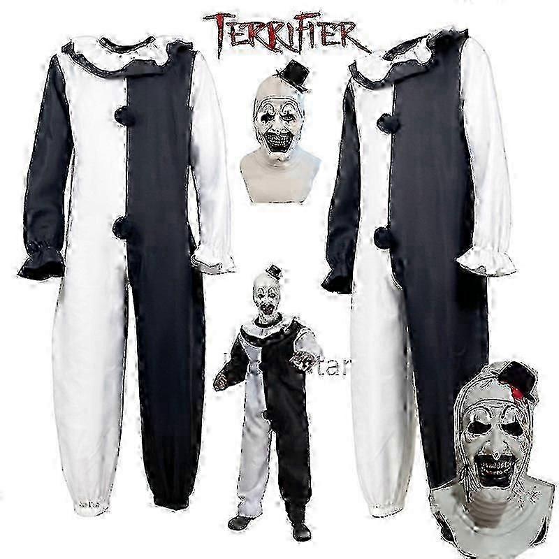 Art The Clown Cosplay Movie Terrifier 2 Art The Clown Cosplay Costume Jumpsuit Mask Halloween Costumes Mask For Men Women