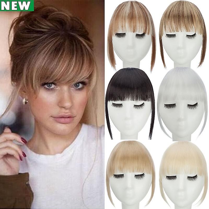 Clip In Hair Bangs Extensions French Hair Bangs Stylish Hair Bangs Hair Pieces medium brown mediumbrown 28cm