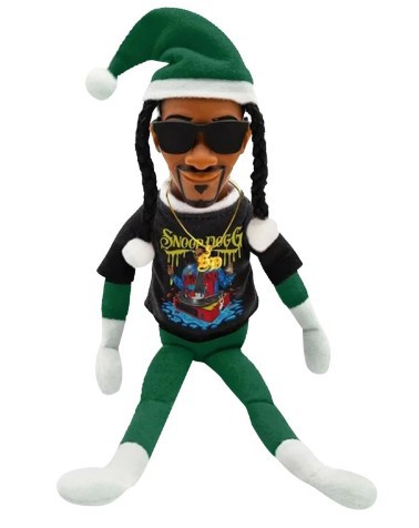 Snoop on A Stoop Hip Hop Lovers Spying on Stooping Santa Claus Doll Decoration