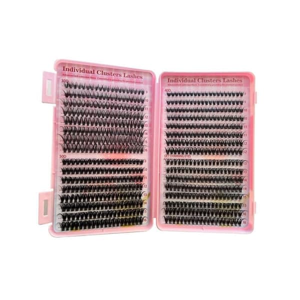 Individual False Eyelashes, Pre-made Cluster Lashes, Eyelash Extension Kit with D-curl for Beginners (30+40+50D)_tfrf