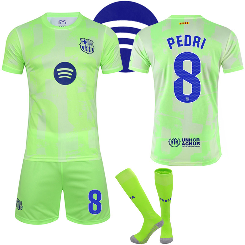 Pedri Barcelona Football Shirts for Kids Season 2024-25, Size 8 XS