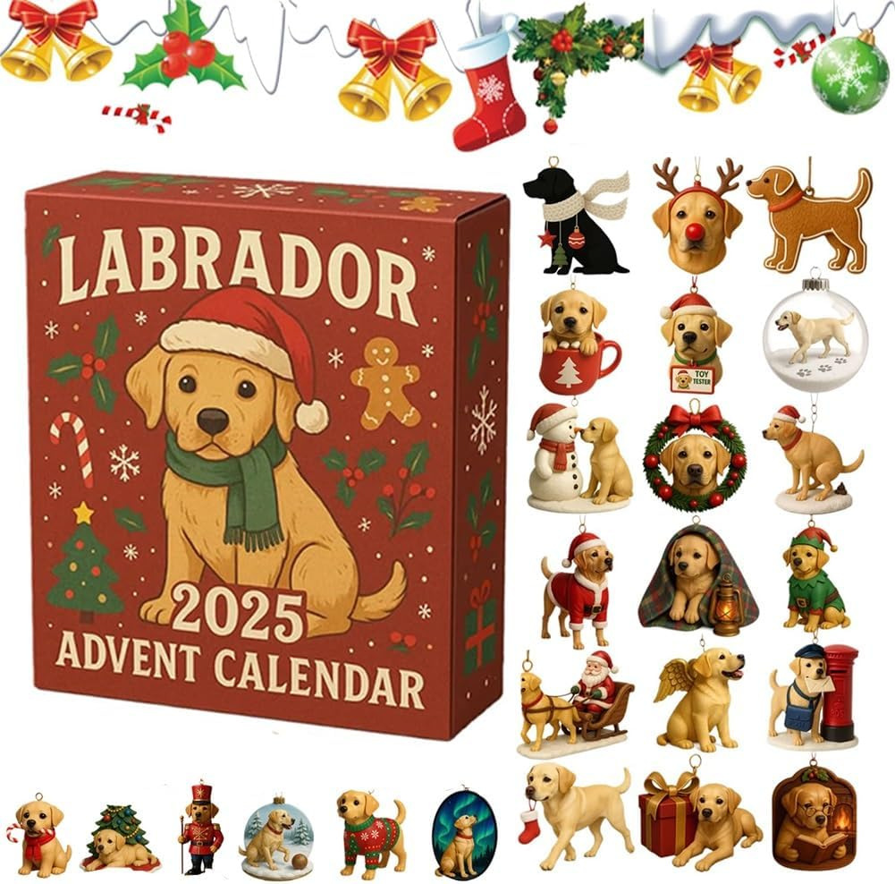LABRADOR Advent Calendar - Christmas Gift Acrylic Pendant
