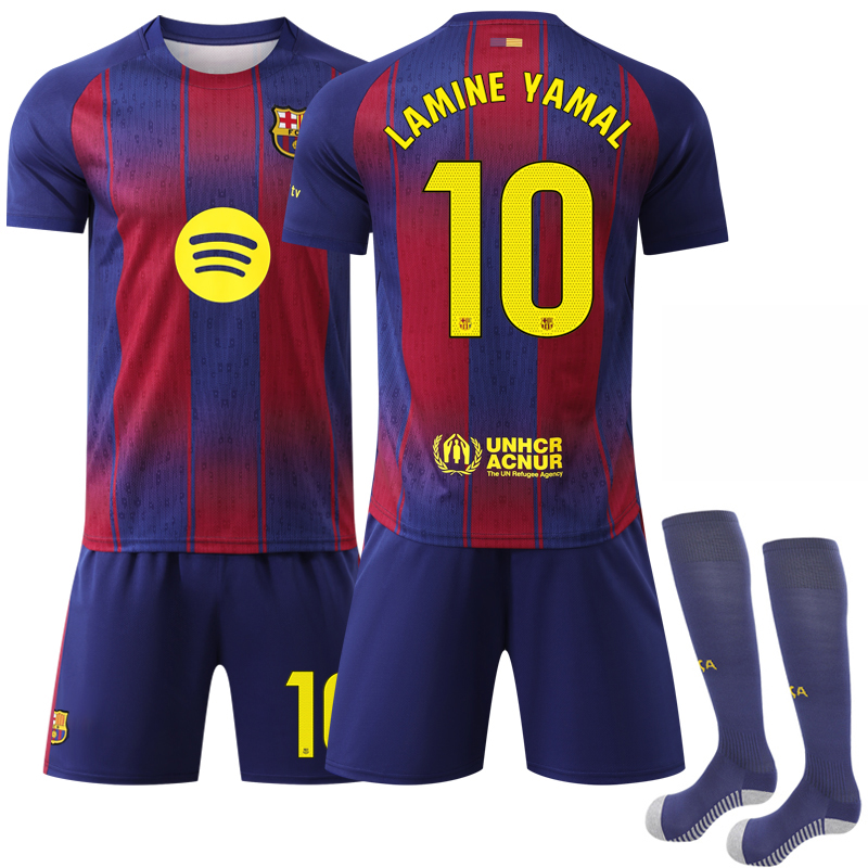 2025-2026 Barcelona Home Shirt for Kids with No. 10 Yama No. 10 Yamal Adult M