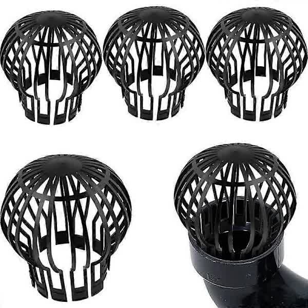 Set of 4 downpipe covers, gutter covers 145 x 11 cm - Brand - Black