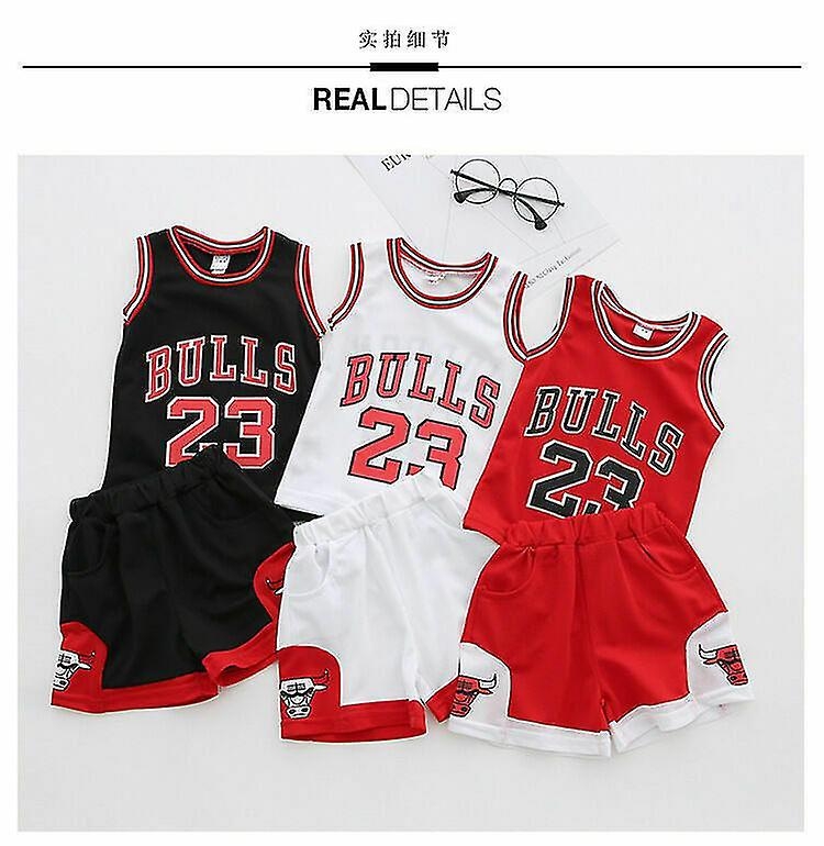 Halloween Deals 23 Michael Jordan Bulls Basketball Jerseys Short Costumes black black black 130cm