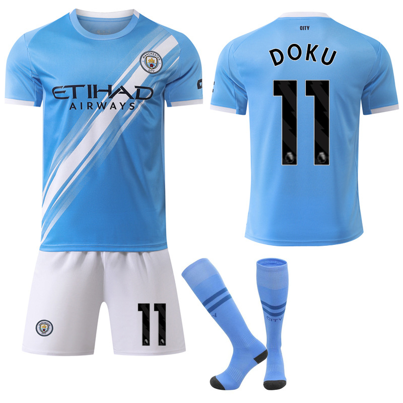 Manchester City 2025-2026 Home Football Shirt No.11 for Kids & Adults XS