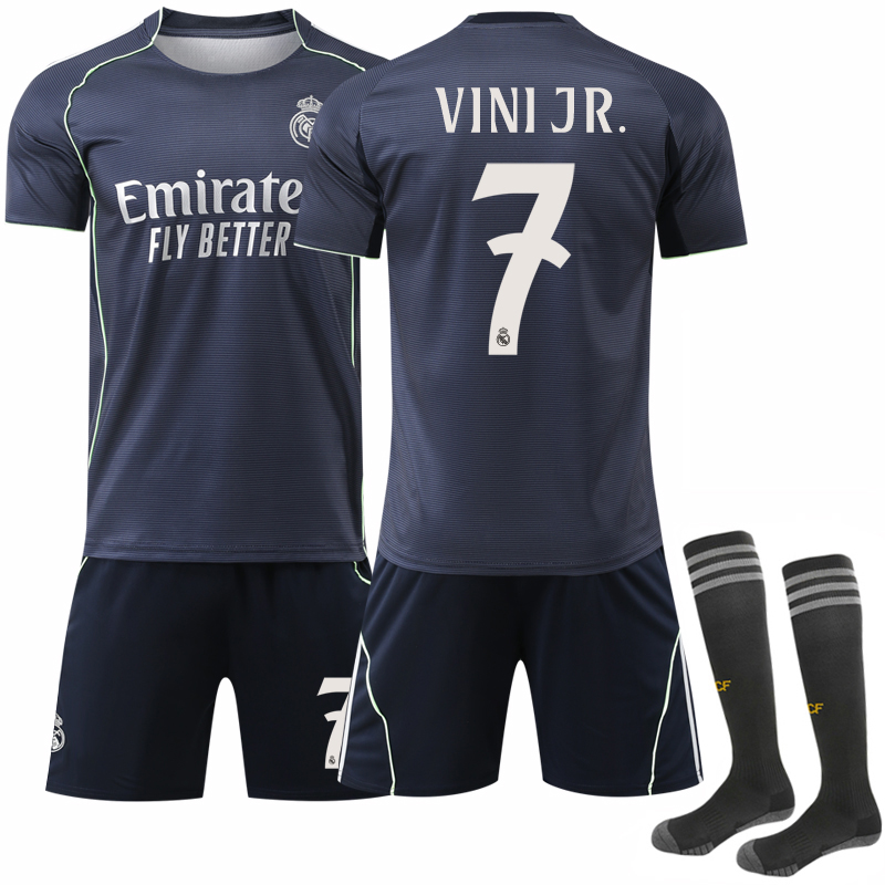 25-26 Real Madrid Away Kids Football Kit No. 7 VINI JR. Adult XSuff08160-165cmuff09