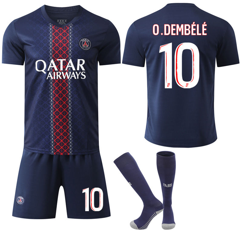 Hot 2025-2026 Paris Saint-Germain Home Shirt Kids Adult Football Shirt No.10 O.Dembélé 22