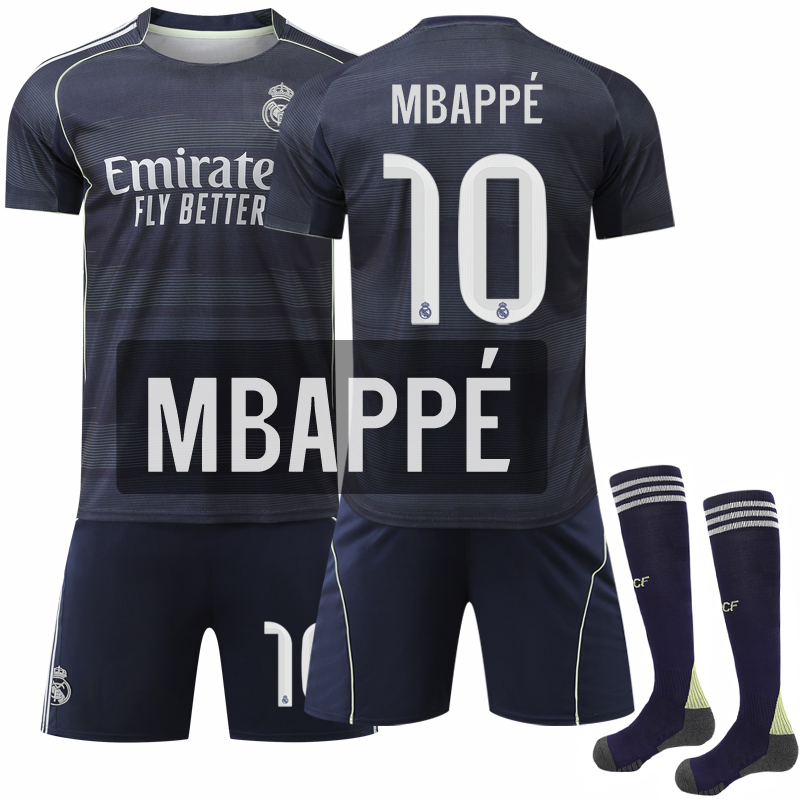 25-26 Real Madrid Away Shirt Kids Adult Football Shirt No.10 Mbappe 25-26 Away Adult XS