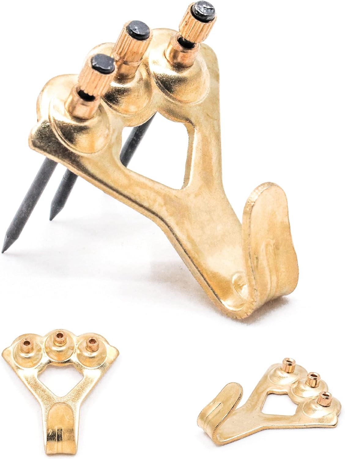 Heavy Duty Picture Hooks Hold Up to 45 kg - 10-pack with Nails | Picture Hooks for Drywall - Mirrors