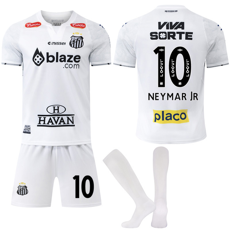 2024-2025 Santos FC Kids Adult Jersey Football Shirt with Socks No.10 Neymar 26