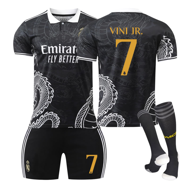 23-24 Real Madrid soccer jersey dragon pattern version children and adults set sports team uniform NO.7 VINI JR. 28 NO.7 VINI JR. 28
