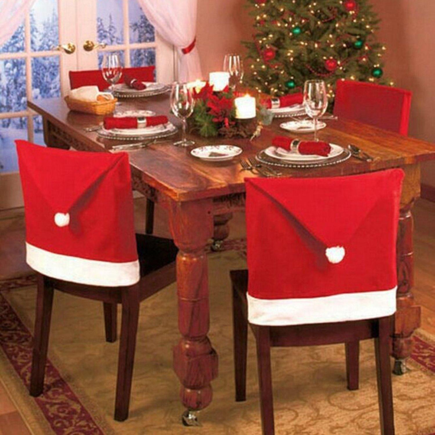 4-pack - Chair covers / Chair covers - Santa Claus Christmas 260