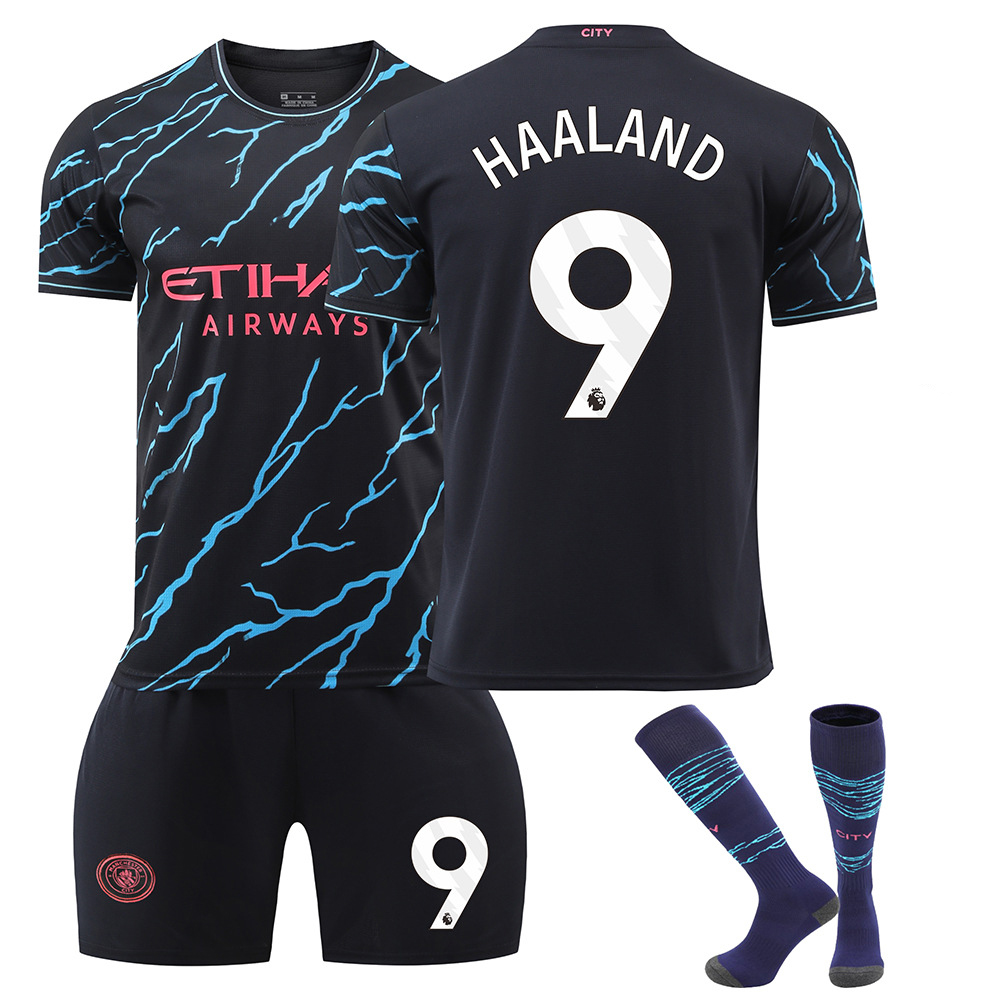 Haaland no. 9 training uniform - Sports team shirt shorts/socks/ for boys and girls_max 28