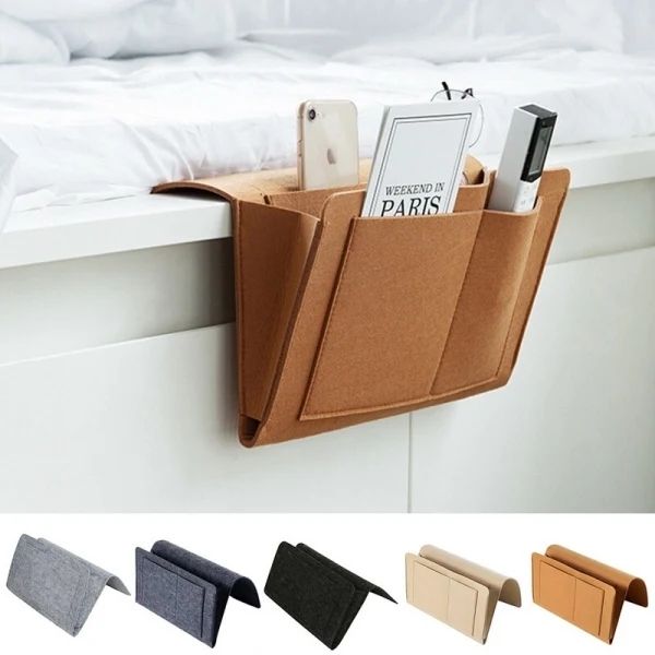 Felt Storage Bag Pouch Bed, Dark Grey
