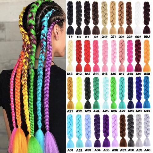 White Giant Reggea Braids, 6 Gradient Braids