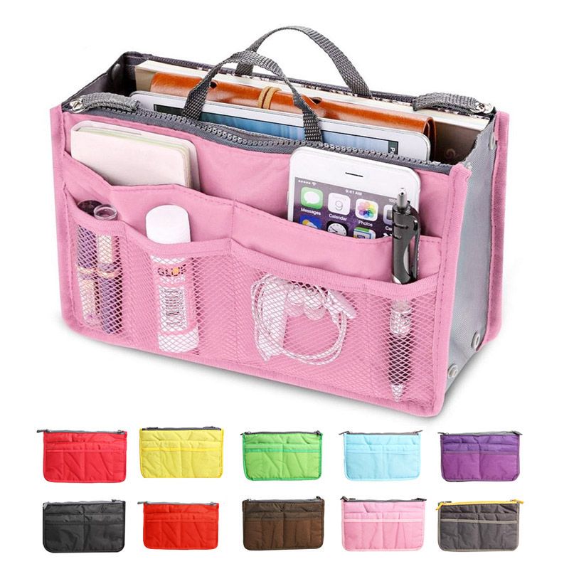 Pink toiletry bag set, Bag in bag