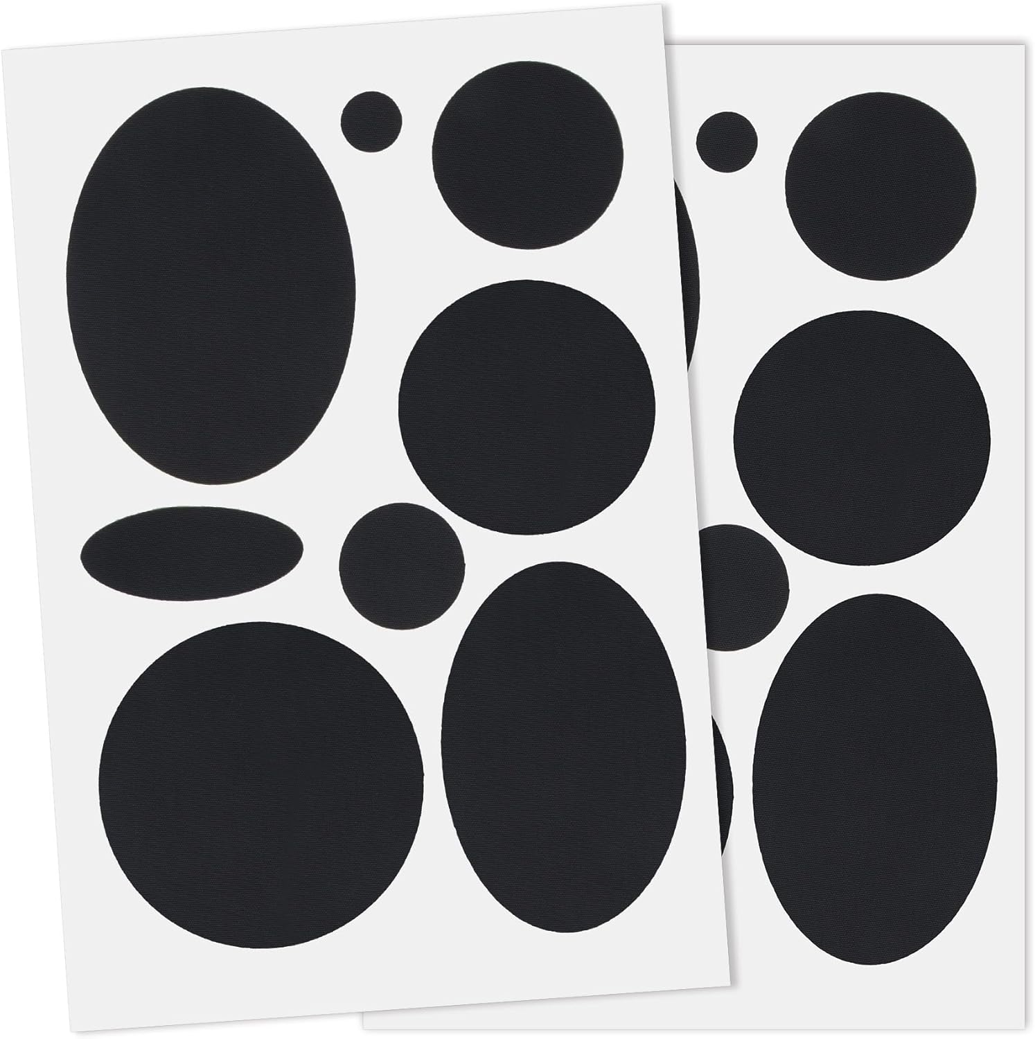 16pcs Puffer Down Jacket Repair Patches, Waterproof Stick on Patches for Hole, Pre-Cut Self Adhesive Nylon Fabric Repair Sticker Tape for Jacket Coat Tents- Black