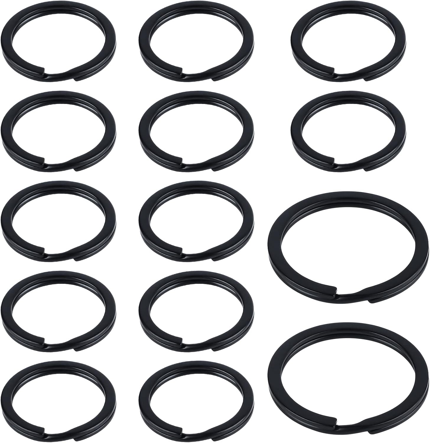 Flat Key Rings System Split Keychain Ring for Home Car Keys Organization Attachment, 14 Pieces