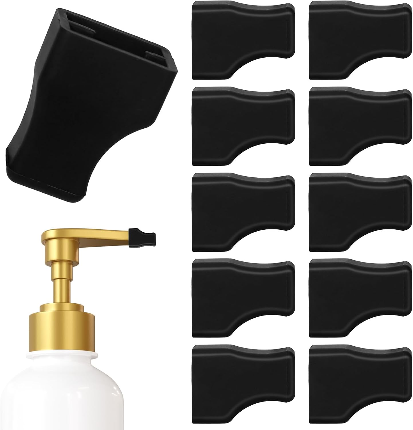 10 PCS Syrup Pump Caps, Syrup Pump Covers Black Rubber Coffee Syrups Pumps Tip Covers Portable Practical Pourer Cap Keep Syrups Sugar Condiments Olive Clean for Pour Dispenser, Oil Liquor Bottle