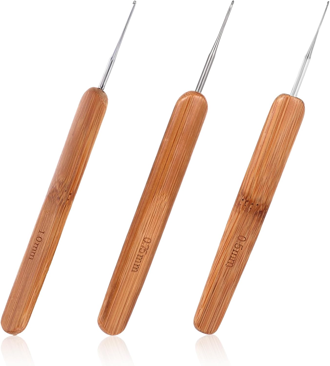 3Pcs Dreadlock Crochet Hook for Hair, 0.5/0.75/1.0 mm Single Needle Multifunctional Locking Tool for Weaving Crochet Excellent for Maintaining Real Dread Loc, Braid Craf