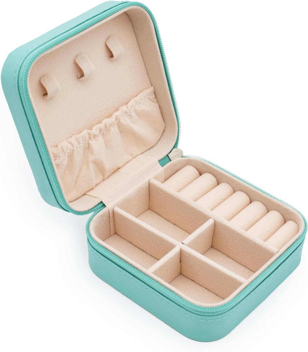 MODENGKGJIAN Mini Jewelry Travel Case, TSA Approved Luggage Tag, Perfect size to fit in your carry- luggage for travel or vacatis.