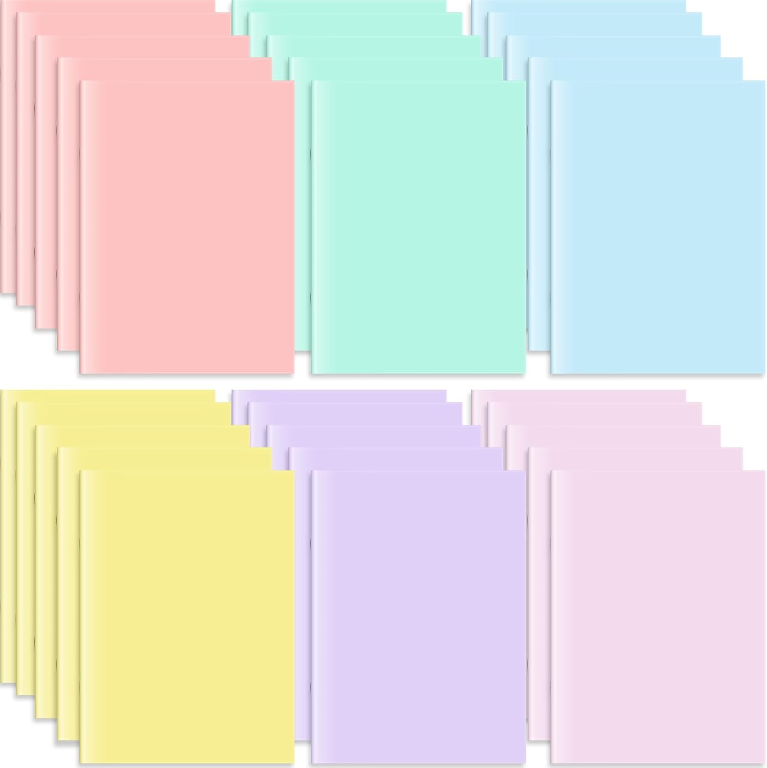 30 Pcs Back to School Gift for Student Pastel Cover Mini Notebooks Bulk 3 x 5 Inch Tiny Pocket Journal Notepads Travel Writing Notebooks for Classroom Coworker Office Supplies