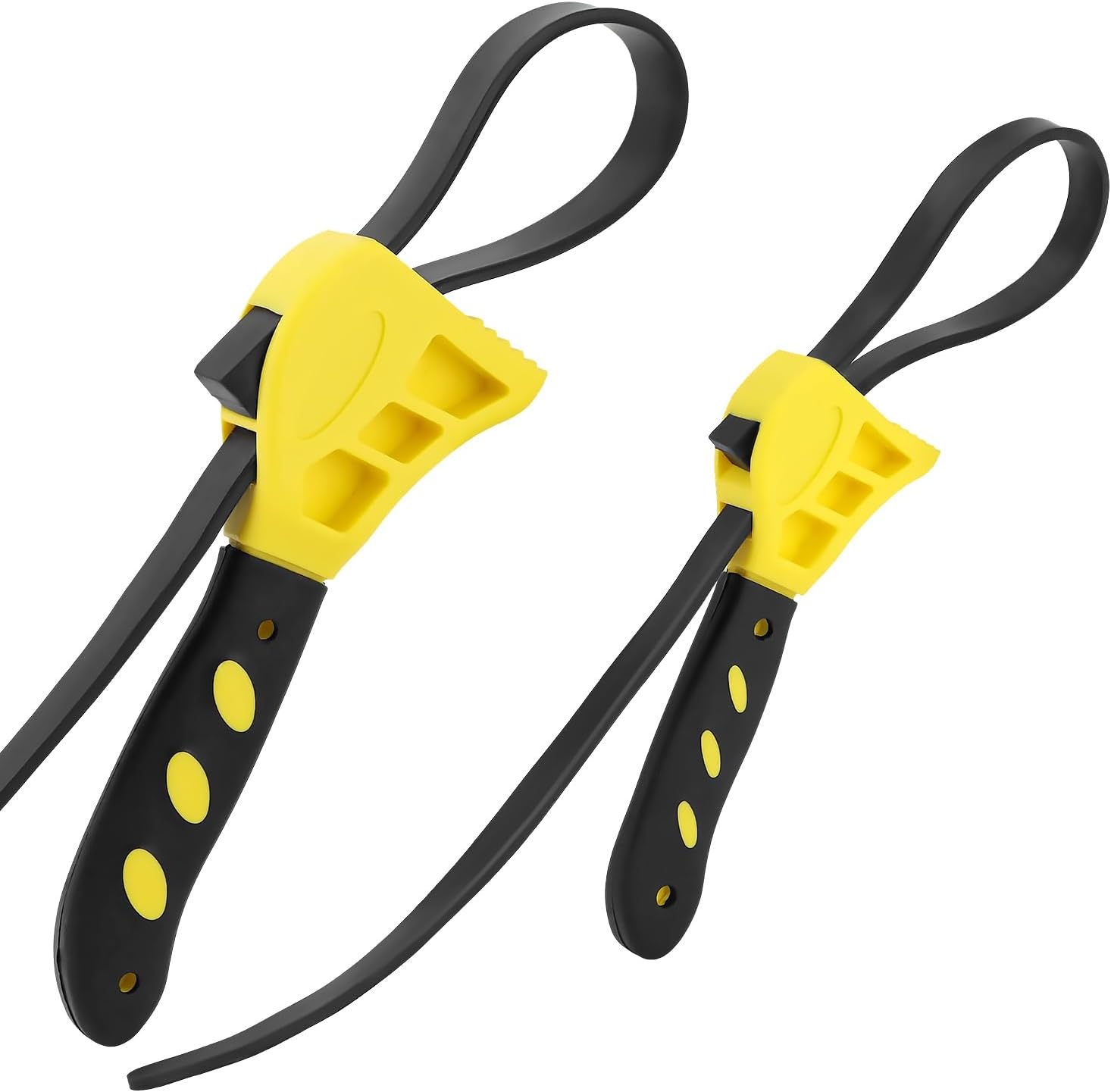 Adjustable Rubber Strap Wrench Set 24" & 19.7" – Multi-Purpose Grip Tool for Jar, Filter & Pipe Tasks
