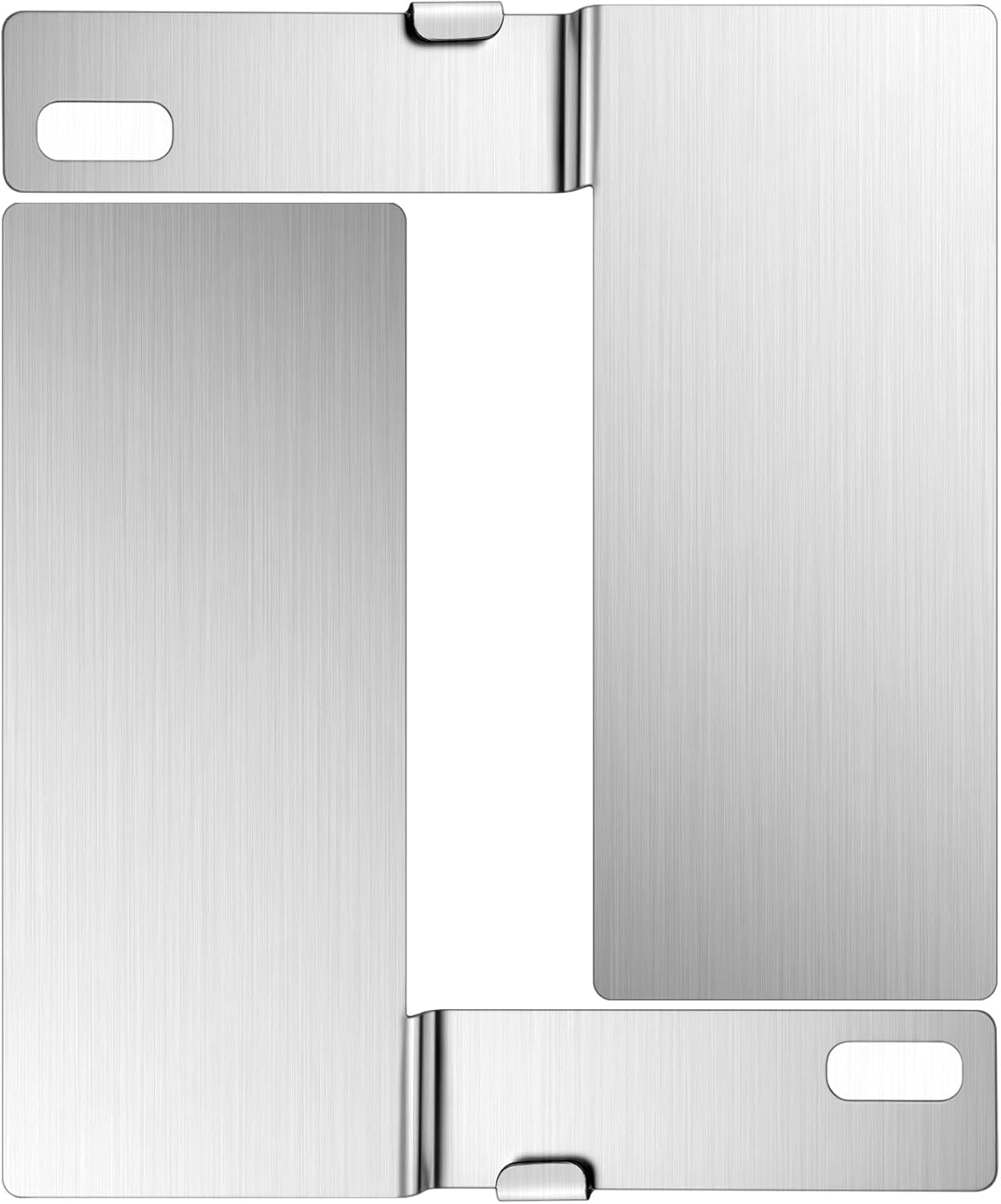 2 Pcs Hawaii State Safety Check Bracket Stainless Steel License Plate Sticker with 15 Degree Angled Long 1 Holes Vertical License Plate Sticker Mount (Black)