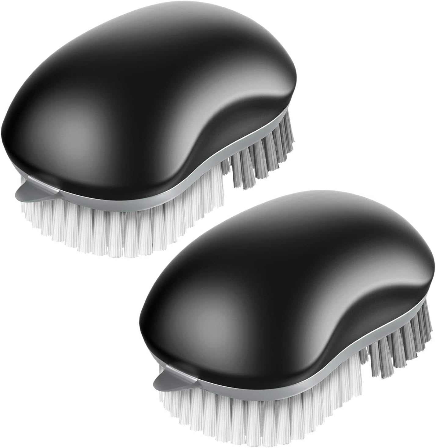 Fruit and Vegetable Cleaning Brush with Non Slip Comfortable Grip, Pack of 2, Black