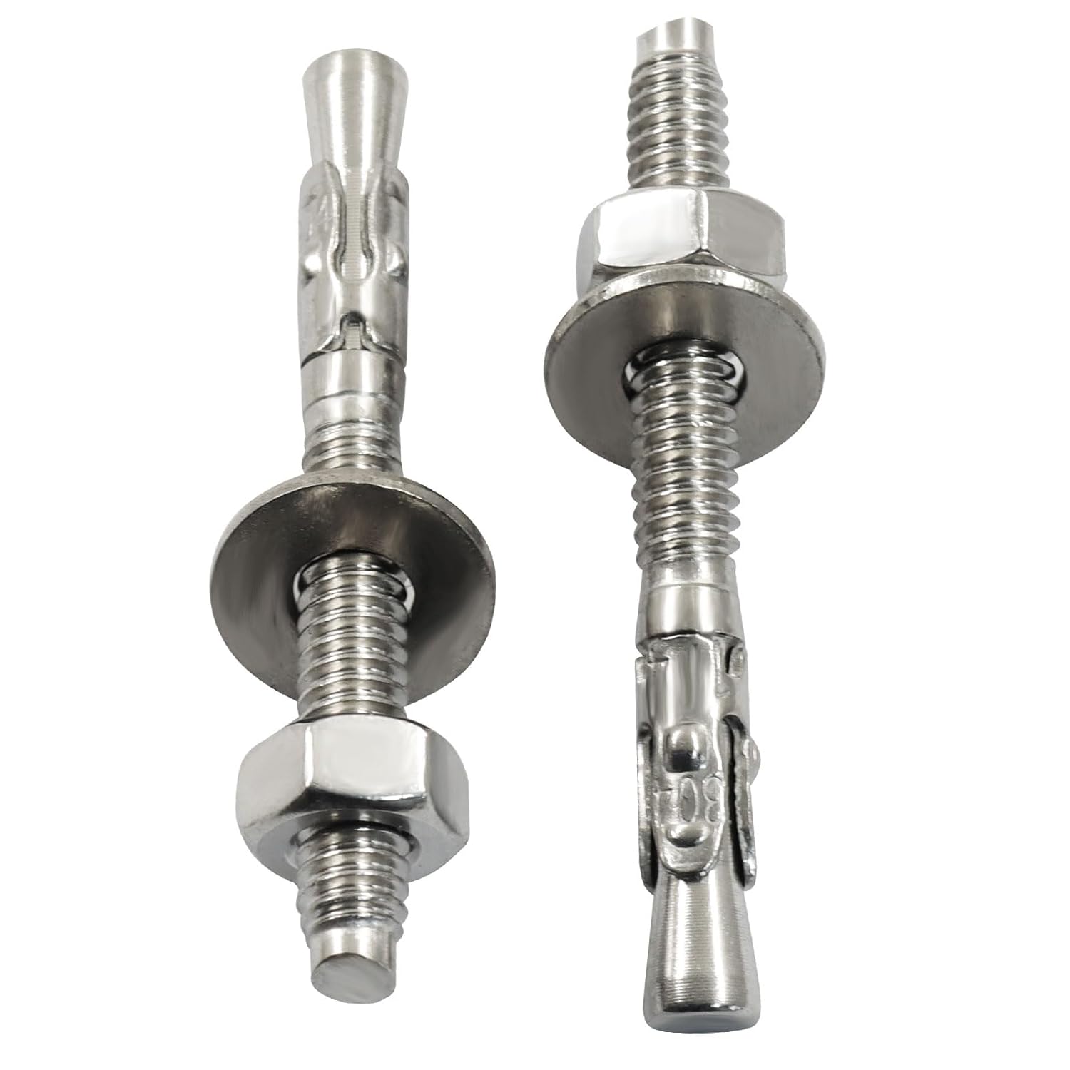 10 Pack 1/4" x 2-1/4" Concrete Anchor, Anti-Rust Anchor Stainless Steel Bolt, Heavy Duty Fastener for Cement and Concrete