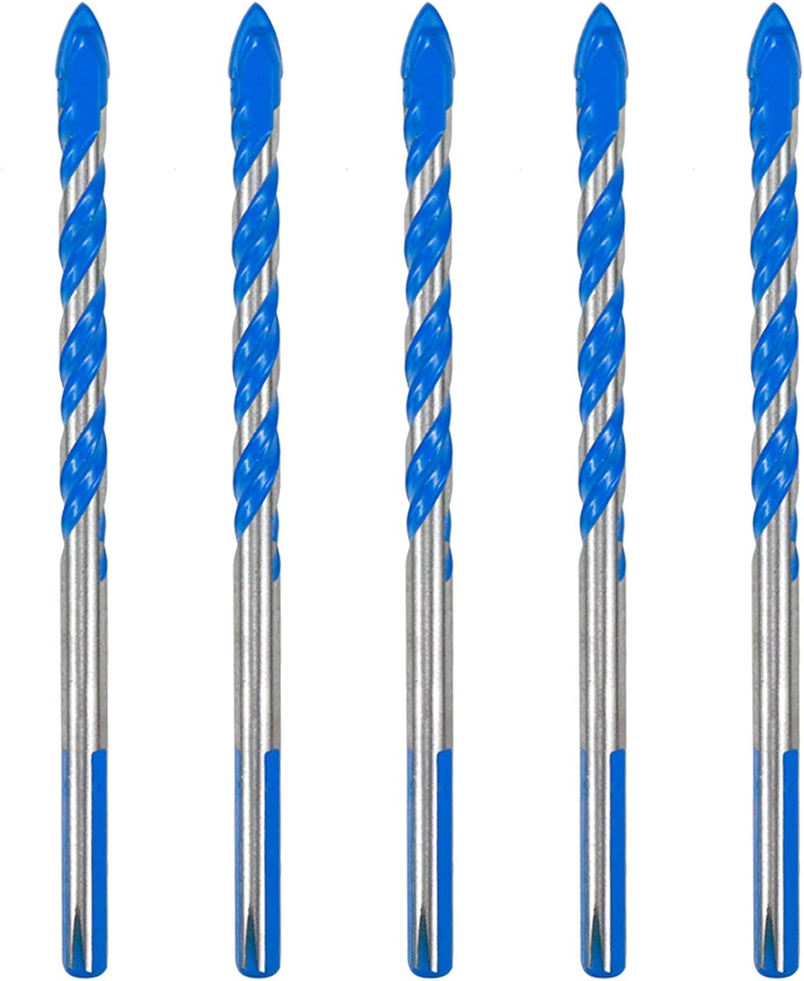 5pcs Masonry Drill Bit 15/64" Drilling Dia Carbide Drill Bit for Glass, Tile and Ceramic