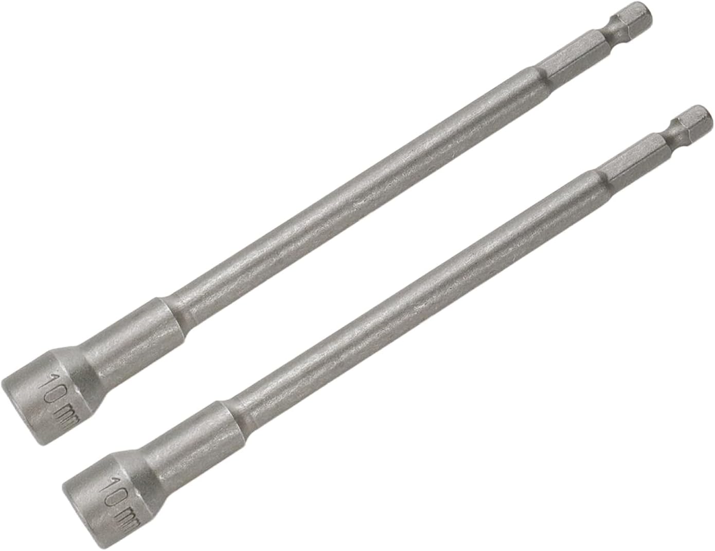 Hex Shank Magnetic Power Nut Driver Bit Set 10mm Hex Socket Extension Long Metric Hex Driver Bits -2pcs