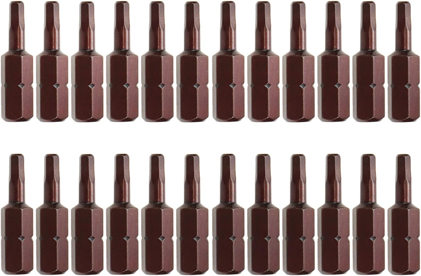 3mm Hex Tamper Resistant Bit Set 1/4 Inch Hex Shank Magnetic Bit Set 1 Inch Length - 24pcs