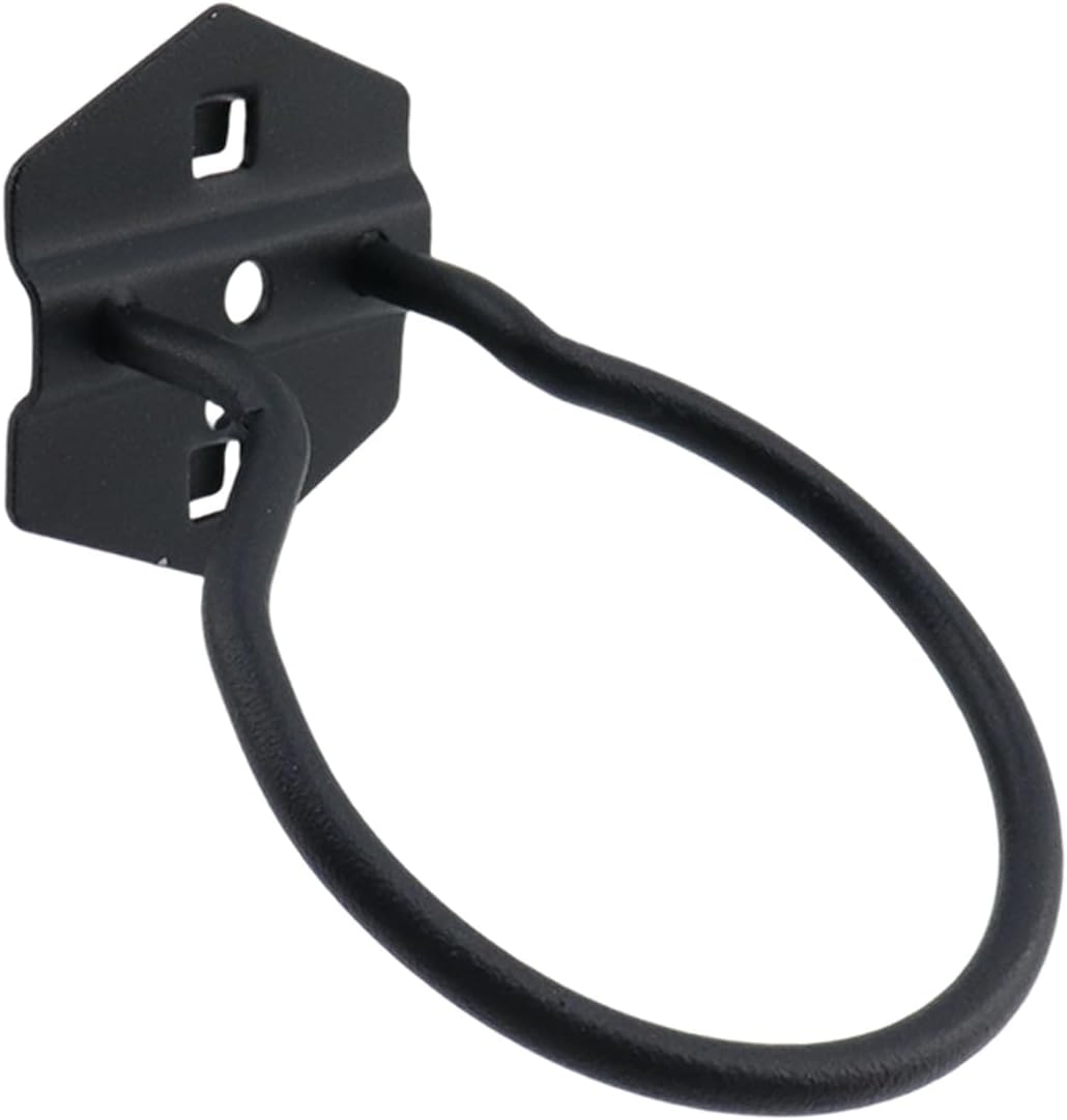 Pegboard Power Tool Holders Pegboard Hooks Heavy Duty Metal Steel 3/8" Square Hole Loop Peg Hooks Suitbale for 1.5" Spaced Pegboards Wall Hooks for Organizing Tools Black 3" Loop Dia- 2pcs