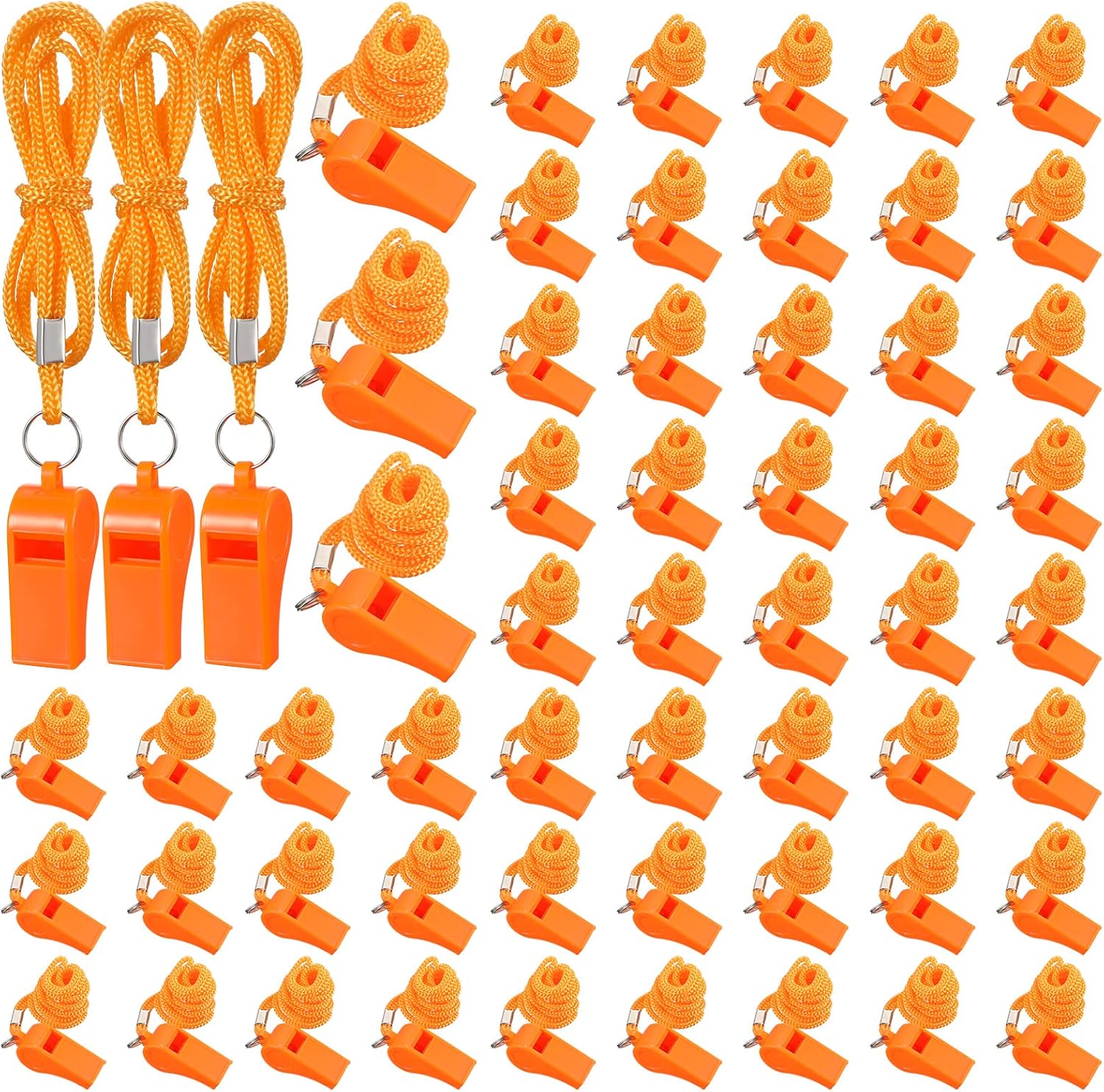 Whistle for Adults with Lanyard Plastic Safety Emergency Whistle Survival Loud for Lifeguard Coaches Hiking Outdoor Camping Accessories
