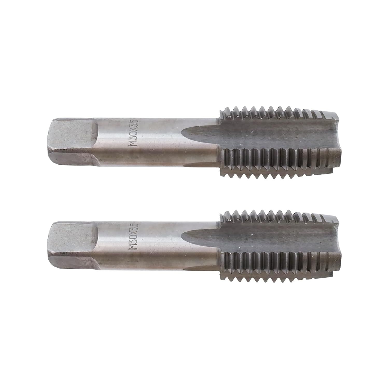 Metric Hand Tap M30 x 3.5 Taper Straight Flutes Screw Taps Threading Hand Tap Repair DIY Tool -2pcs