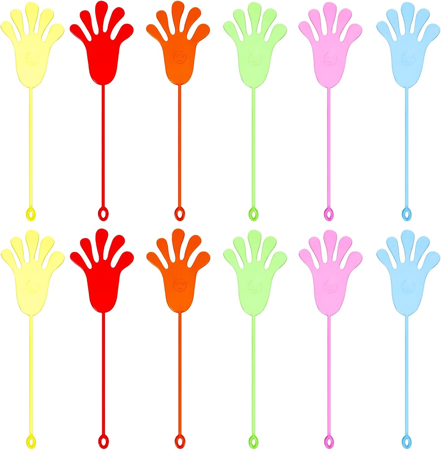 12PCS Christmas Sticky Hand Elastic Toys, Children's Party Toys for Christmas, Birthday Gifts, Sensory Toys, Interesting Sticky Hand Toys
