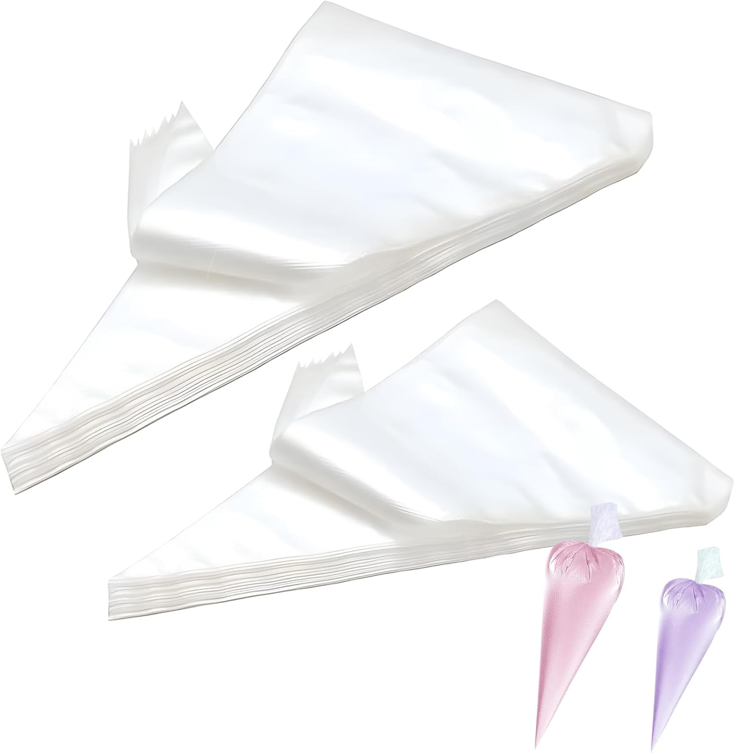 200 PCS Pastry Piping Bags, Thick Disposable Icing Piping Bags Baking Supplies for Cake Frosting and Cookie Decorating (13 Inch/10 Inch)