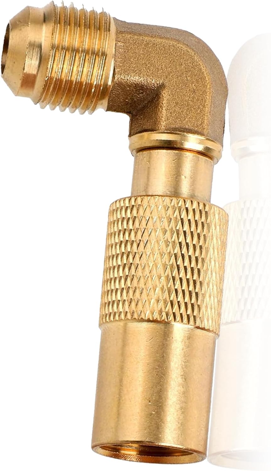 1pcs Brass 3/8" Male Flare Propane Elbow Adapter for 17/22in Griddles - Low Pressure RV Conversion Fitting Compatible with Tabletop Camping Grills, Outdoor Cooking Gas Line Connector