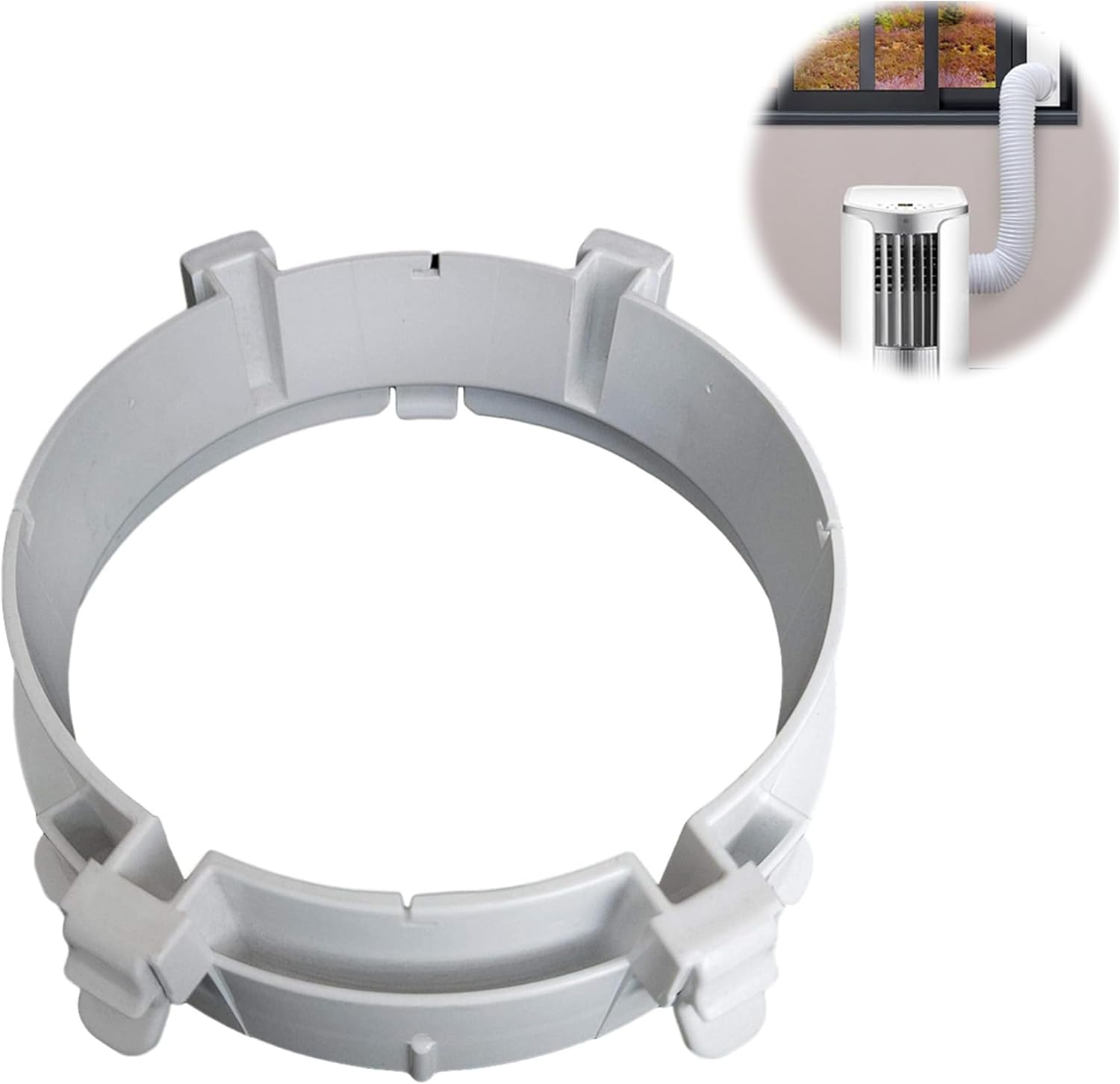 Air Conditioning Exhaust Hose Adapter,Portable Coupler,Portable Number 2 Air Conditioning Pipe Connector,Exhaust Hose Connector,Household Air Conditioner Accessories(5.91x5.91inch)